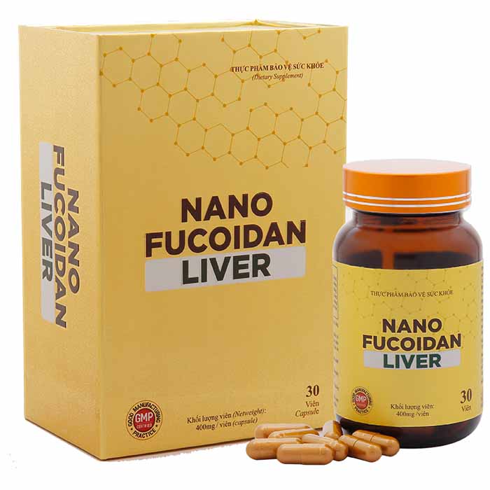 Nano Fucoidan Liver - Hỗ trợ điều trị ung thư gan, Hộp 30 viên