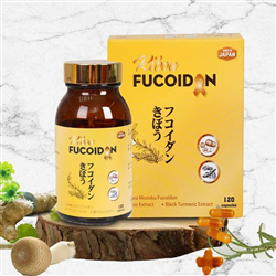 Kibou Fucoidan Nghệ đen, hộp 120 viên